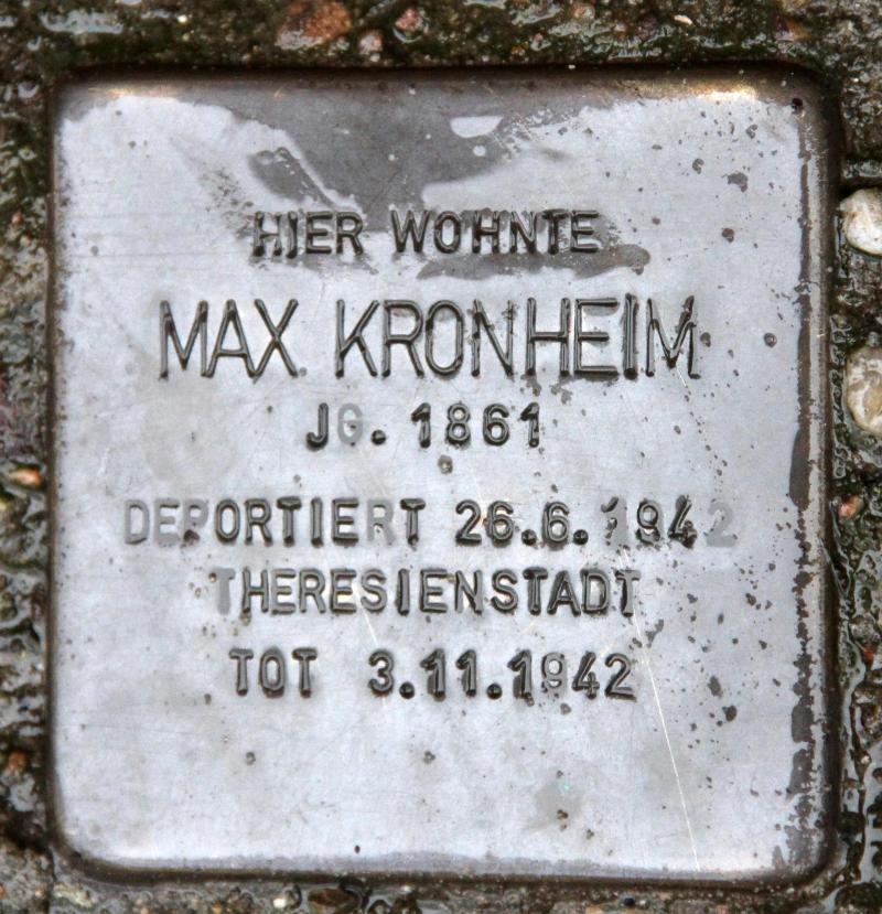 Stolperstein für Max Kronheim.
