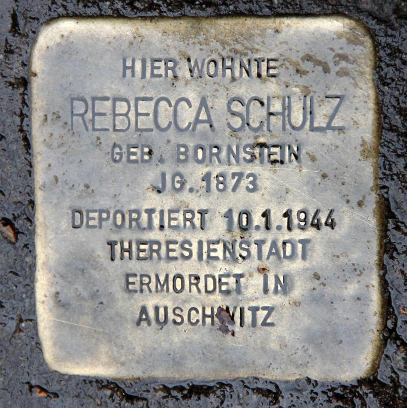 Stolperstein für Rebecca Schulz.