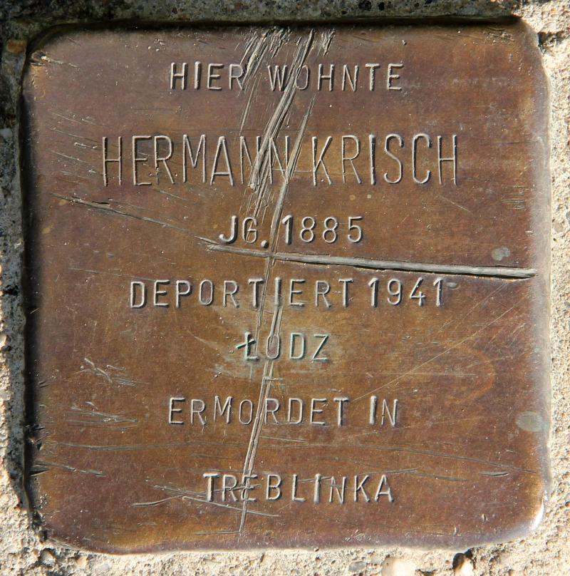 Stolperstein für Hermann Krisch.