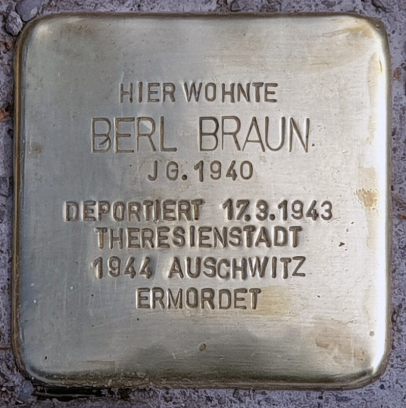 Stolperstein für Berl Braun © OTFW