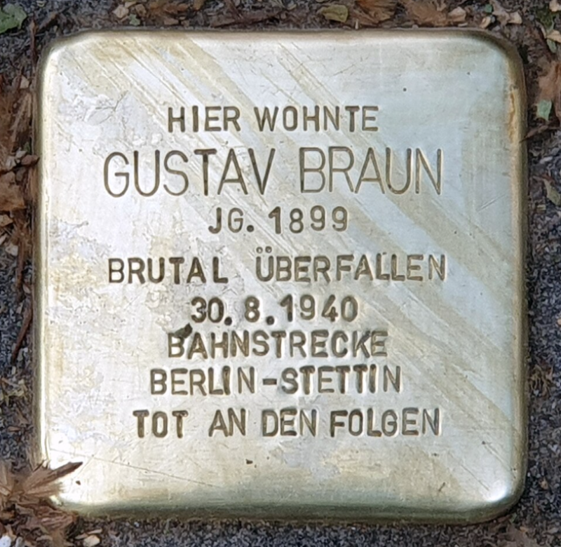 Stolperstein für Gustav Braun © OTFW