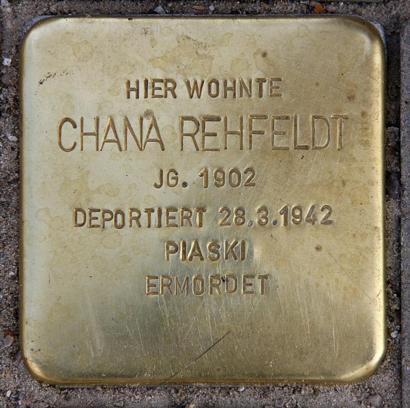Stolperstein für Chana Rehfeldt