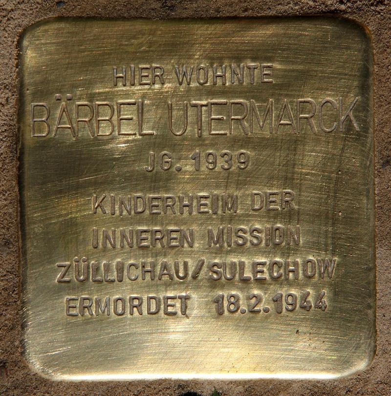 Stolperstein Bärbel Utermarck © OTFW