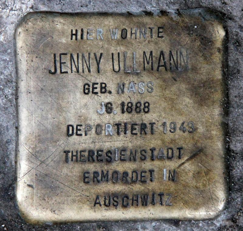 Stolperstein für Jenny Ullmann.