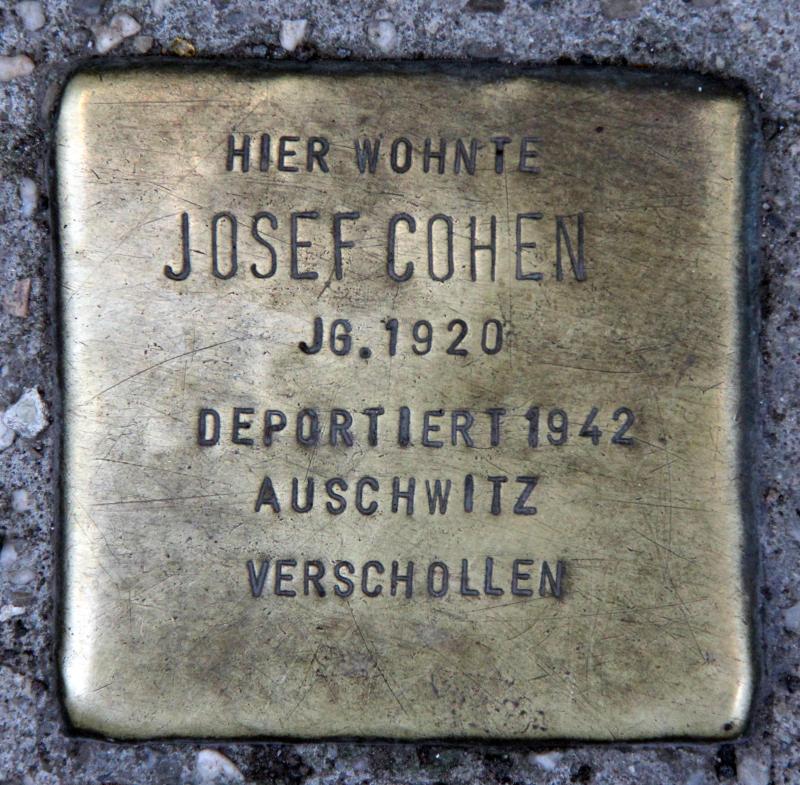Stolperstein für Josef Cohen.