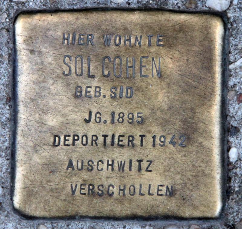 Stolperstein für Sol Cohen.