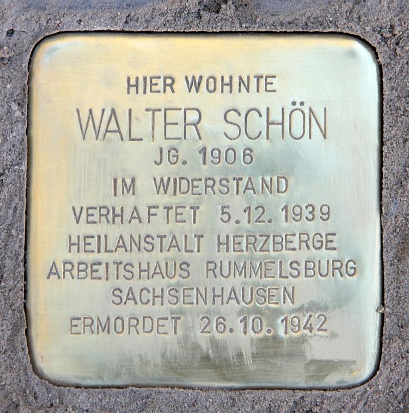 Stolperstein für Walter Schön © OTFW