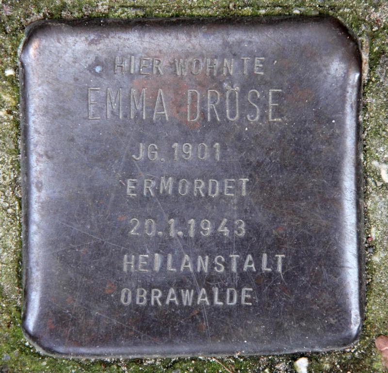Stolperstein für Emma Dröse.