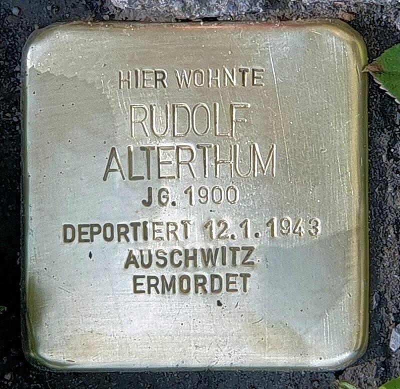 Stolperstein Rudolf Alterthum © OTFW
