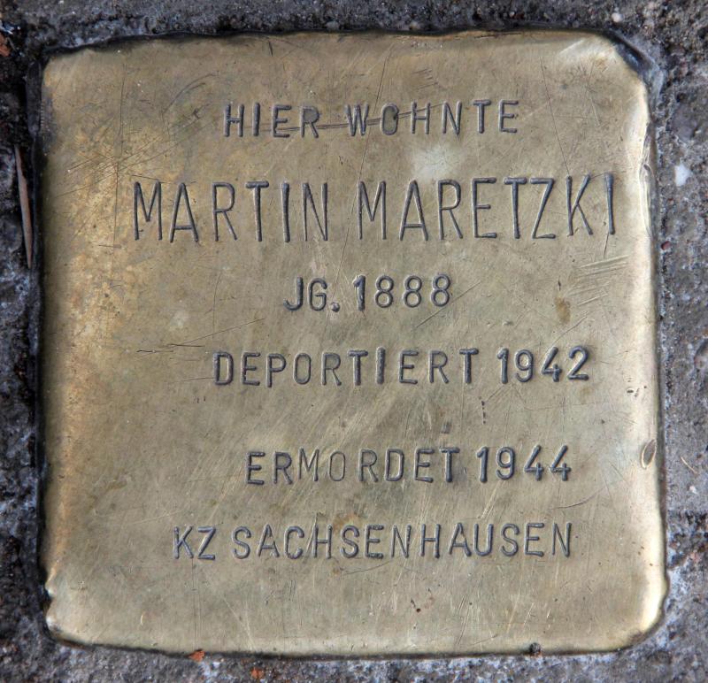 Stolperstein für Martin Maretzki.