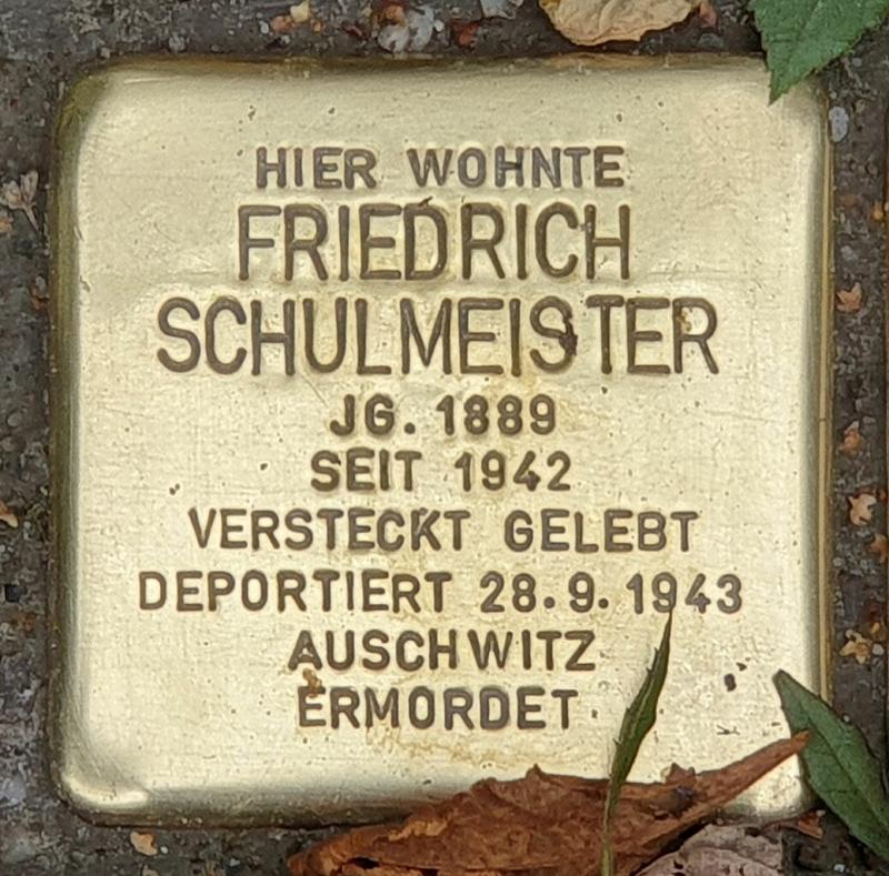 Stolperstein Friedrich Schulmeister © OTFW