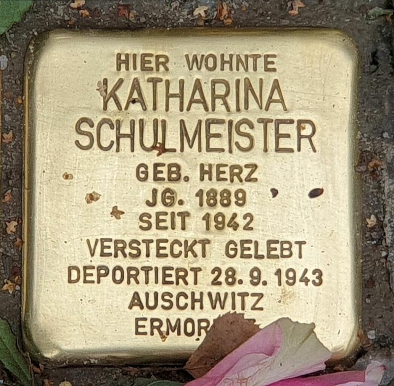 Stolperstein Katharina Schulmeister © OTFW