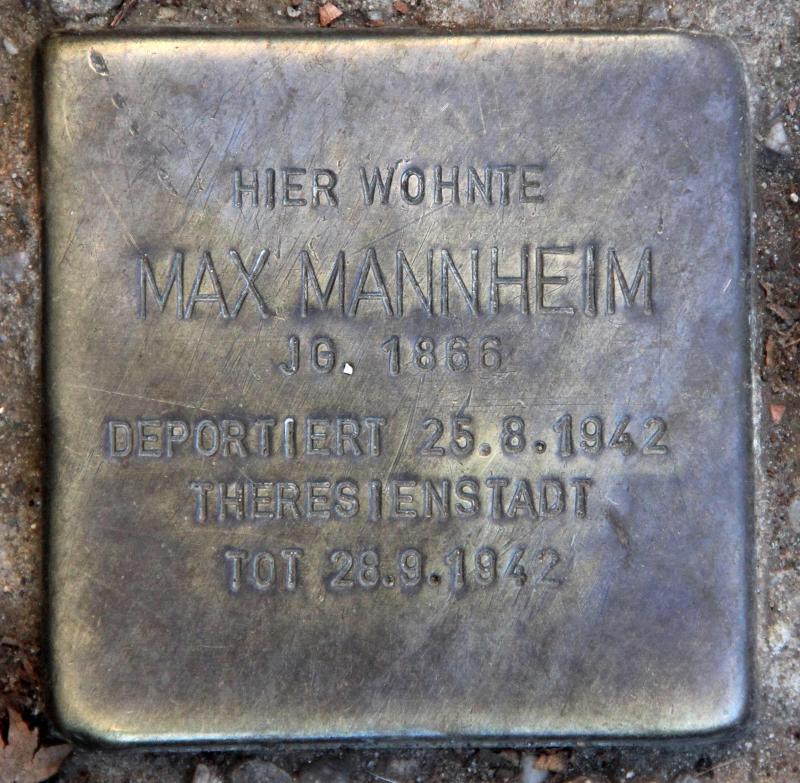 Stolperstein für Max Mannheim.