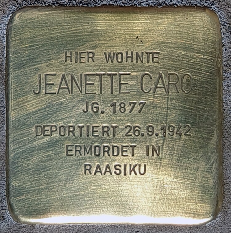 Stolperstein für Jeanette Caro © OTFW