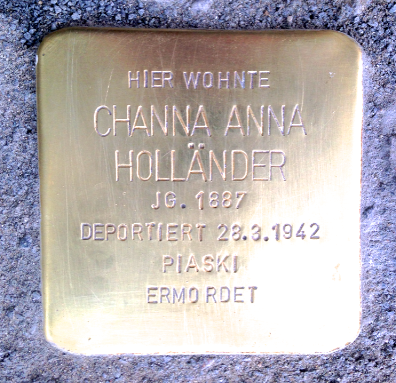 Stolperstein Channa Anna Holländer © OG