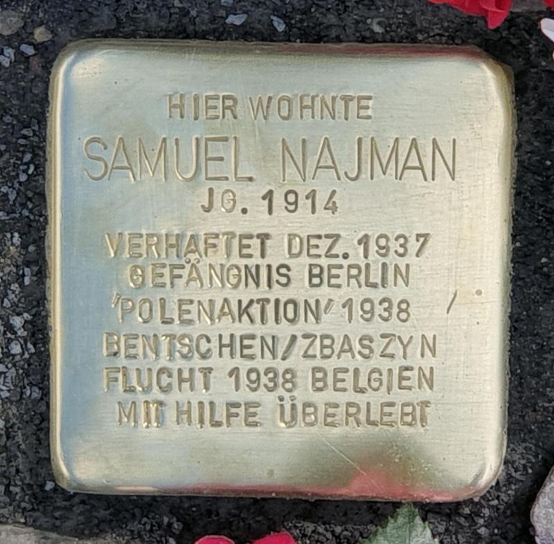 Stolperstein für Samuel Najman, Foto: OTFW