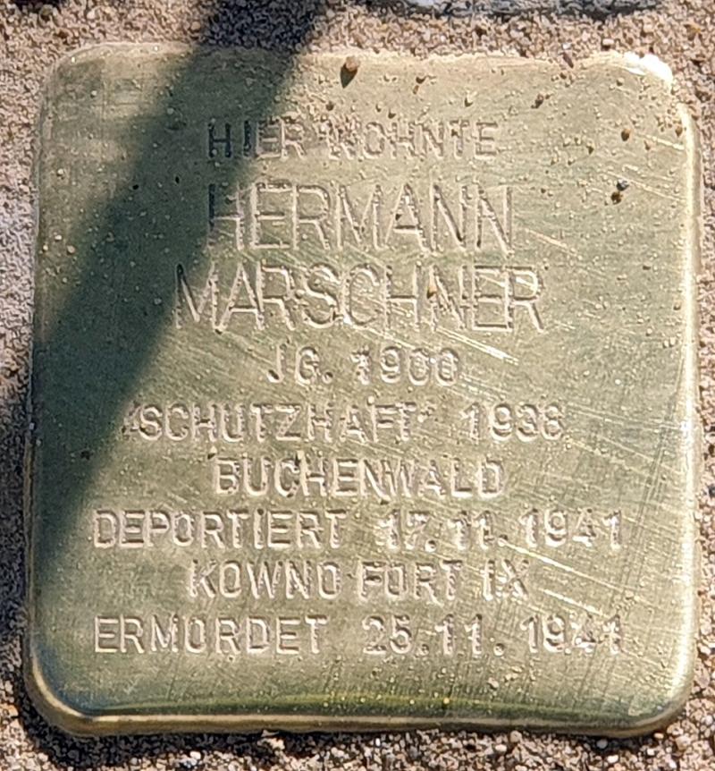 Stolperstein von Marschner Hermann, Foto: OTFW