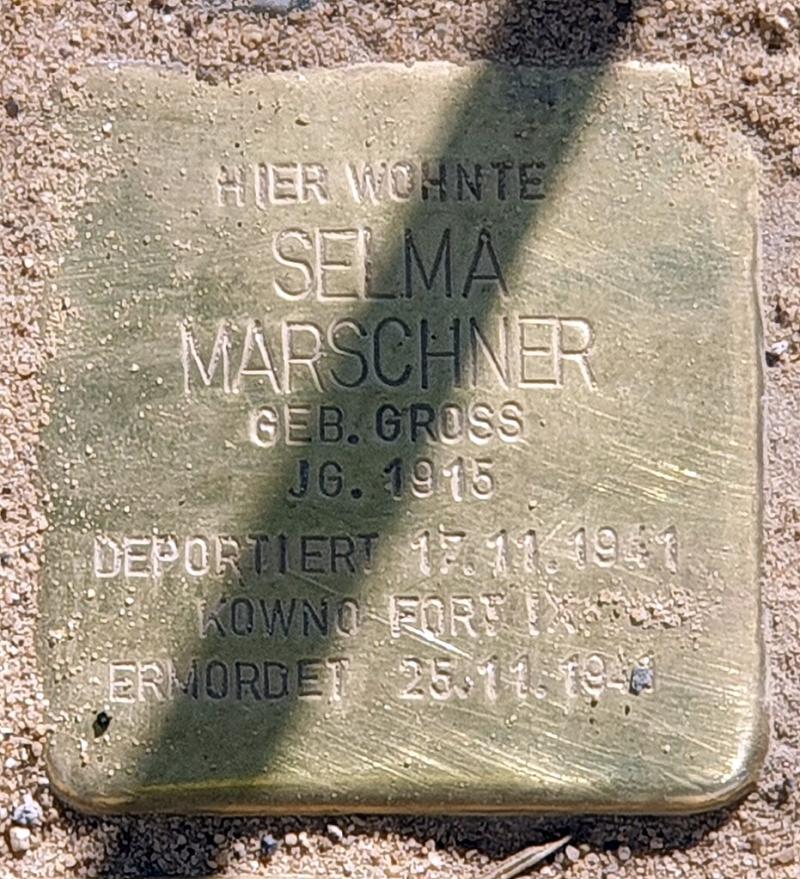 Stolperstein von Selma Marschner, Foto: OTFW