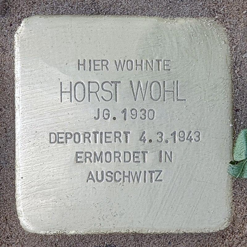 Stolperstein Horst Wohl © OTFW