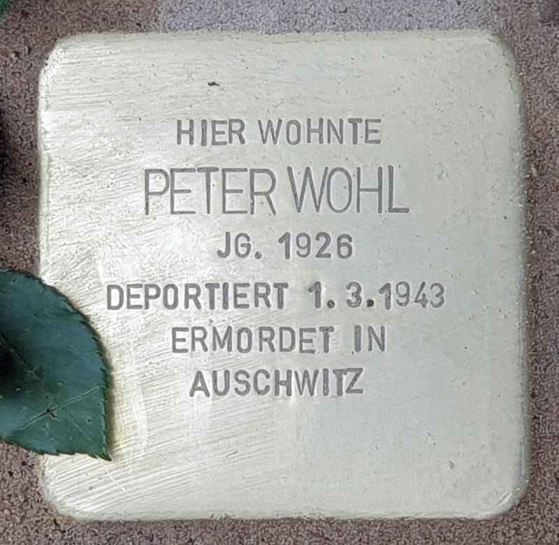 Stolperstein Peter Wohl © OTFW