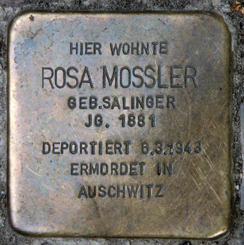 Stolperstein für Rosa Mossler.