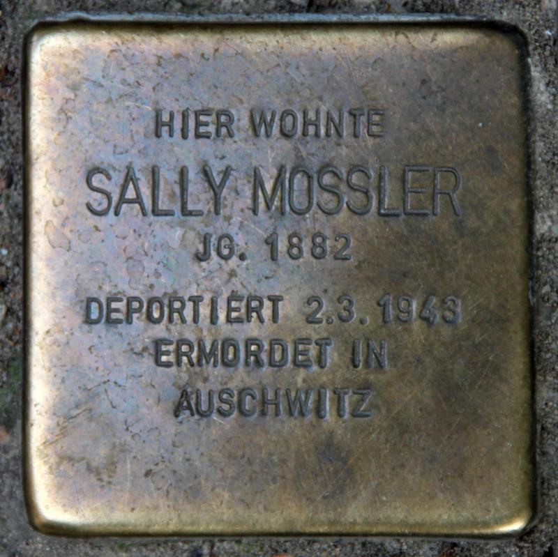 Stolperstein für Sally Mossler.
