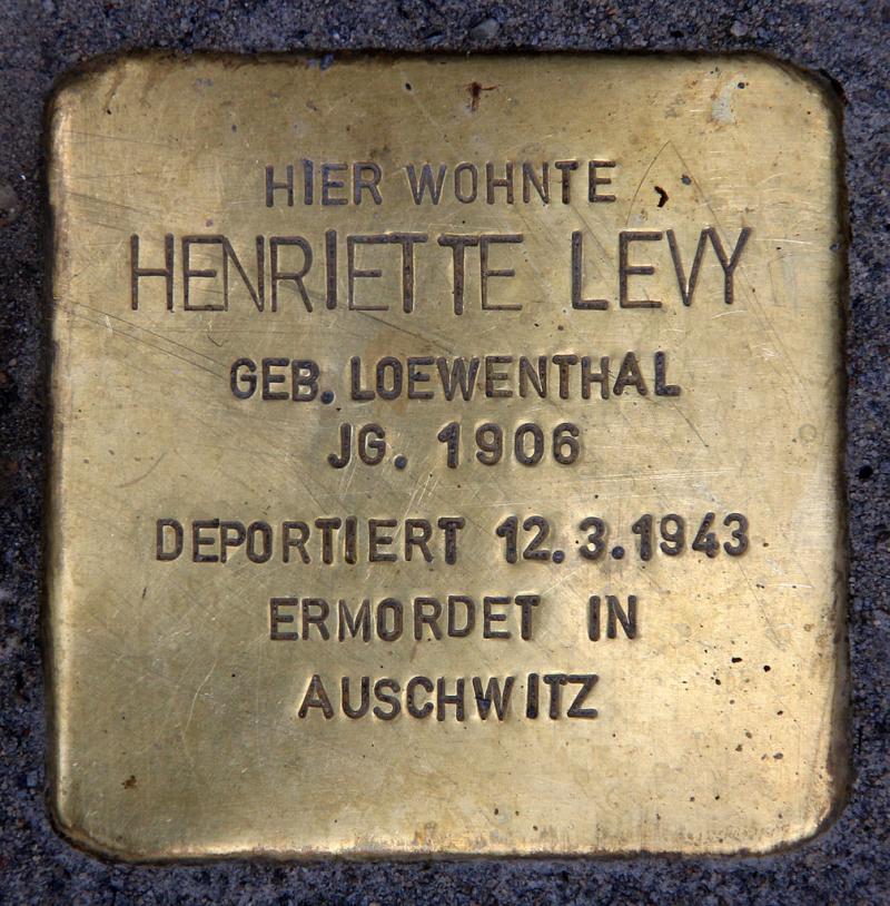 Stolperstein für Henriette Levy © OTFW