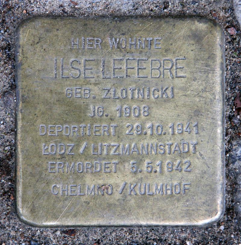 Stolperstein für Ilse Lefebré © OTFW