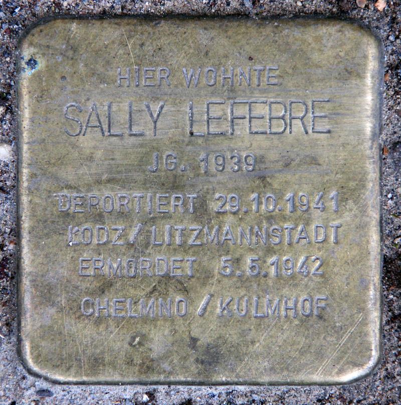 Stolperstein für Sally Lefebré © OTFW