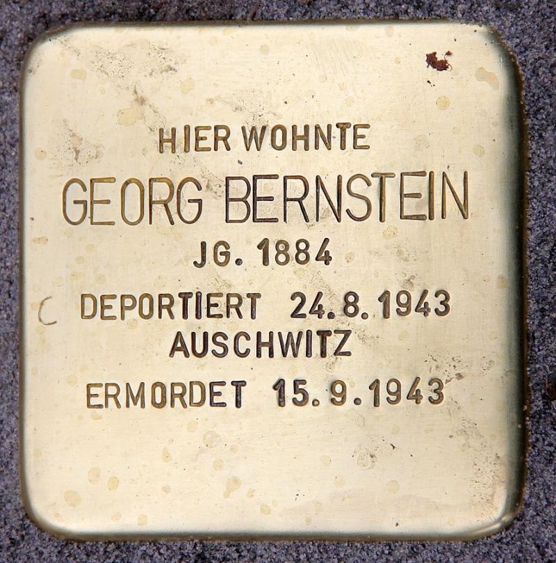 Stolperstein Georg Bernstein © OTFW Berlin