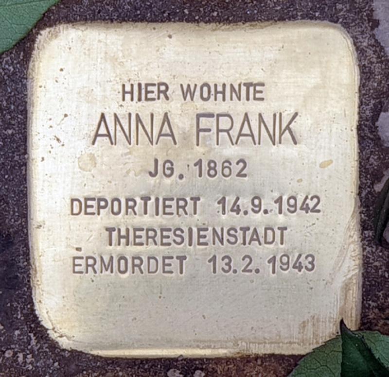 Stolperstein Anna Frank © OTFW Berlin