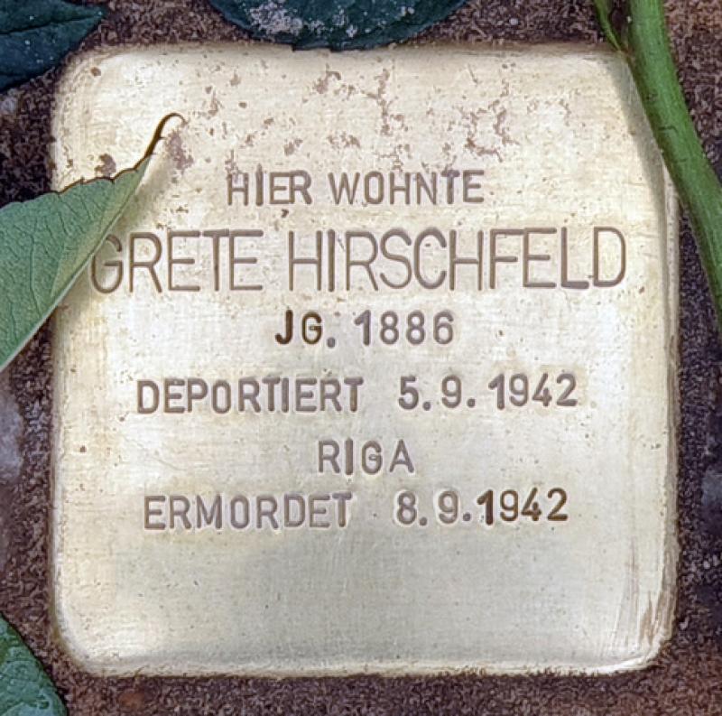 Stolperstein Grete Hirschfeld © OTFW Berlin