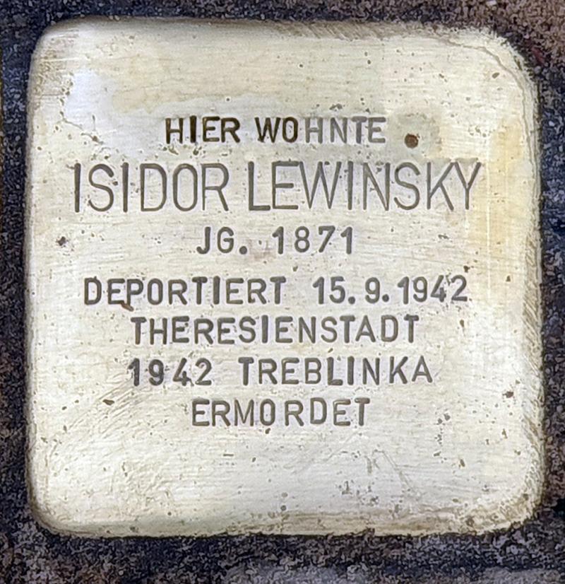 Stolperstein Isidor Lewinsky © OTFW