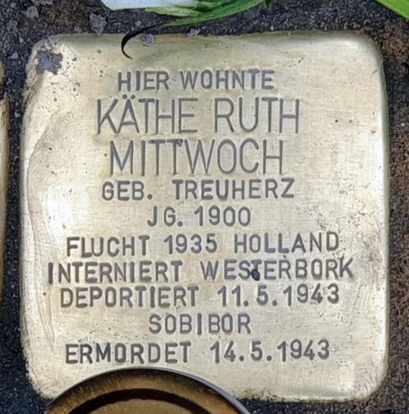 Stolperstein Käthe Ruth Mittwoch © OTFW Berlin