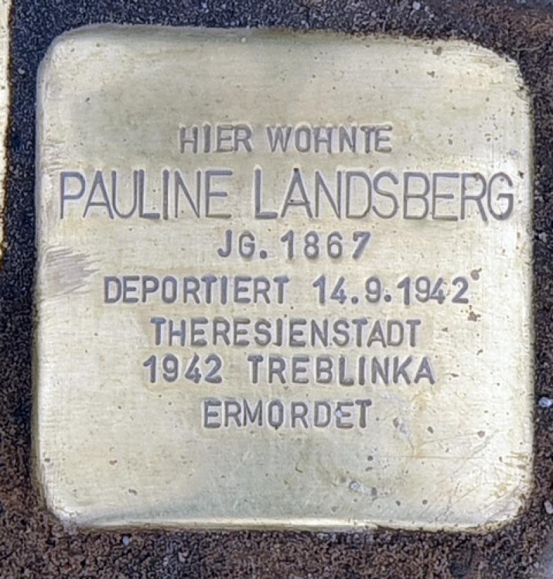 Stolperstein Pauline Landsberg © OTFW Berlin