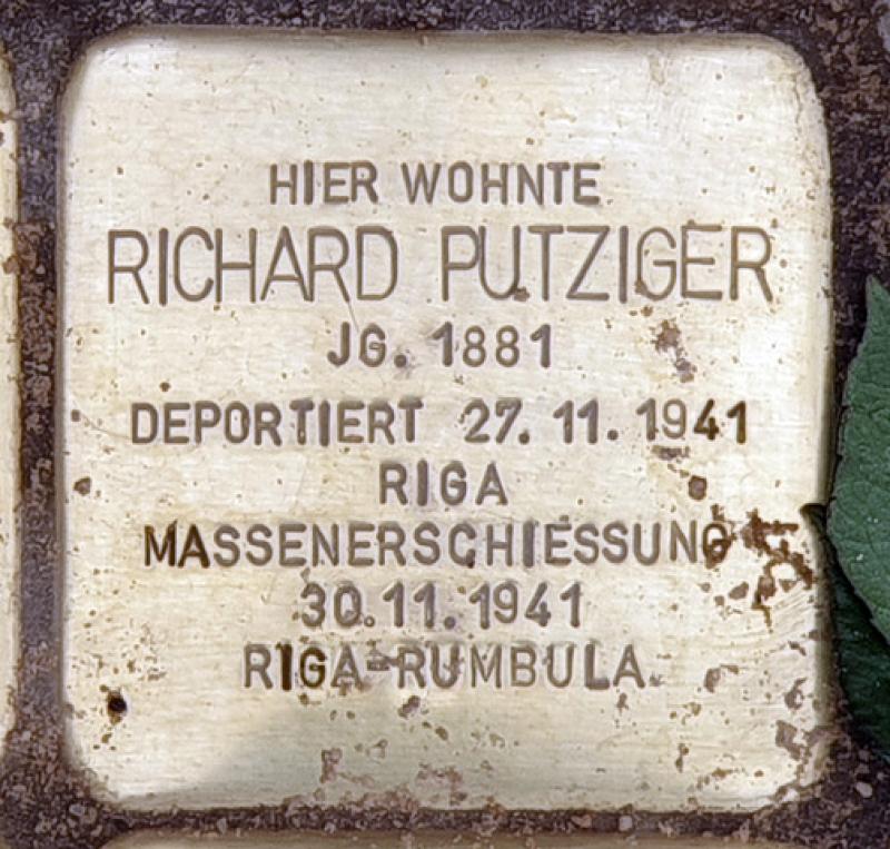 Stolperstein Richard Putziger © OTFW Berlin