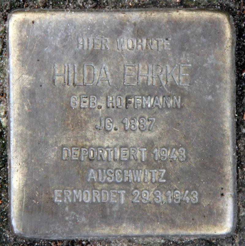 Stolperstein für Hilda Ehrke.