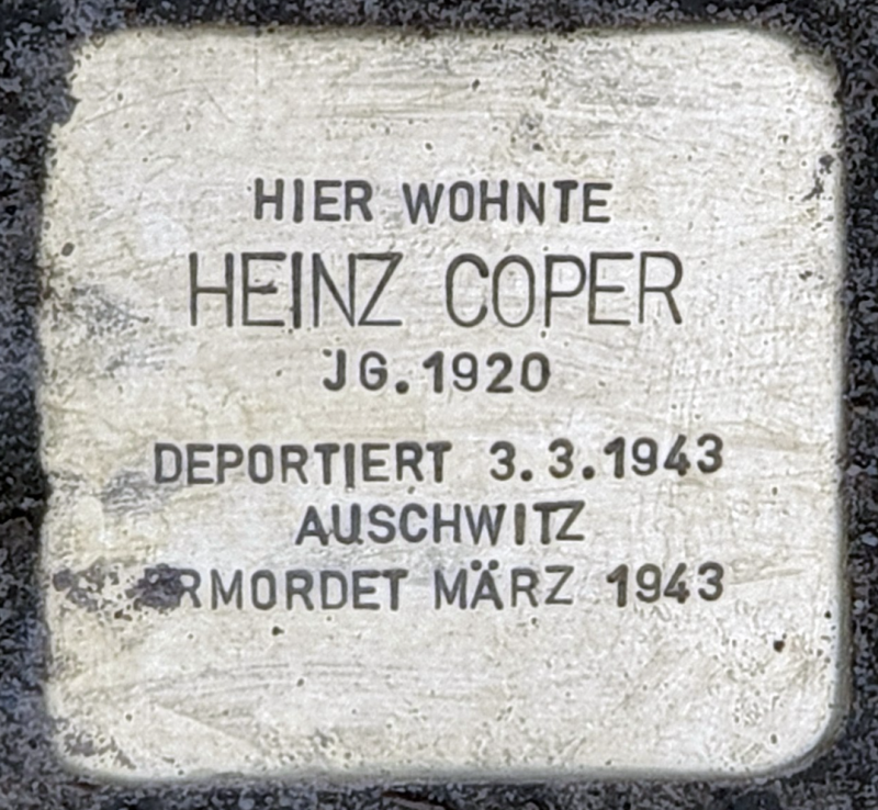 Stolperstein für Heinz Coper © OTFW