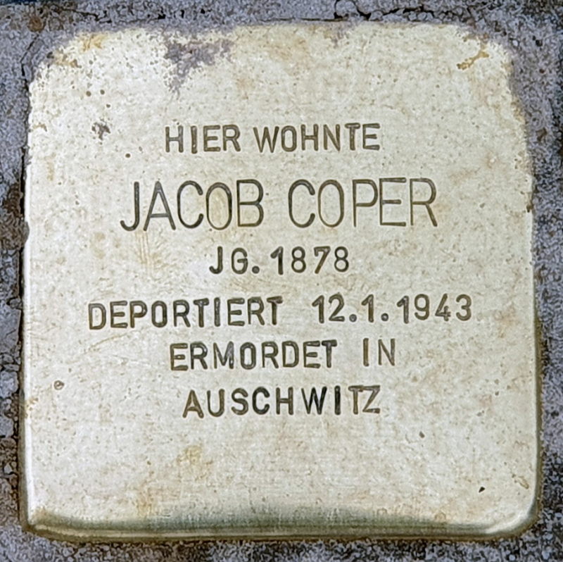 Stolperstein für Jacob Coper © OTFW