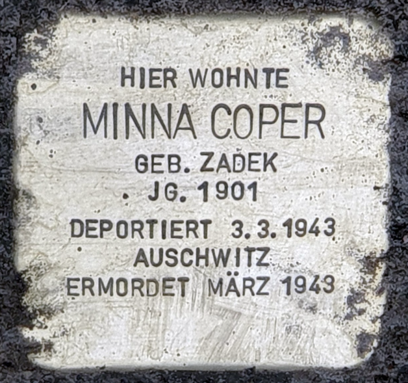 Stolperstein für Minna Coper © OTFW