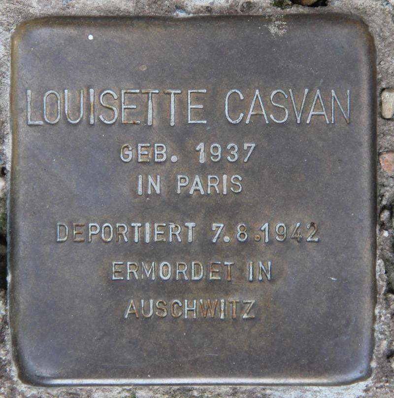 Stolperstein für Louisette Casvan.