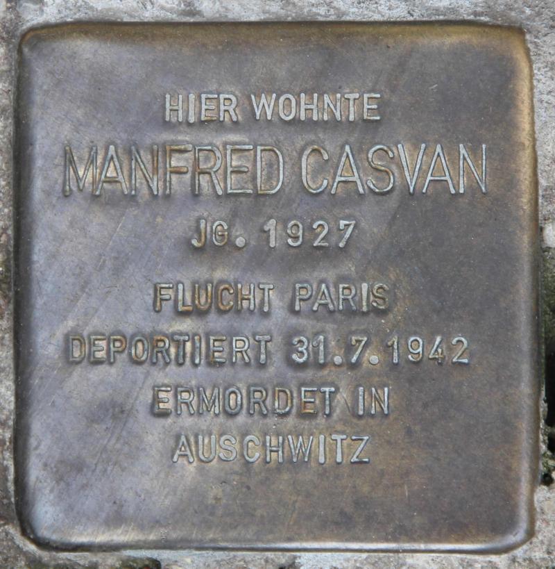 Stolperstein für Manfred Casvan.