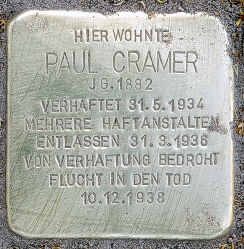 Stolperstein für Paul Cramer © OTFW