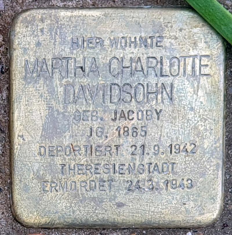 Stolperstein für Martha Davidsohn