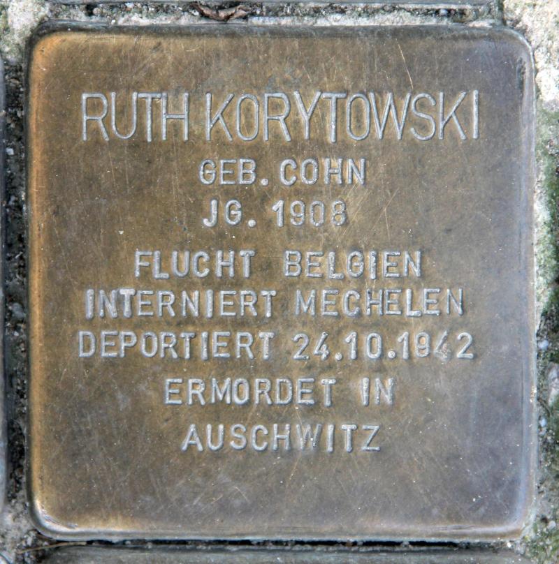 Stolperstein für Ruth Korytowski.