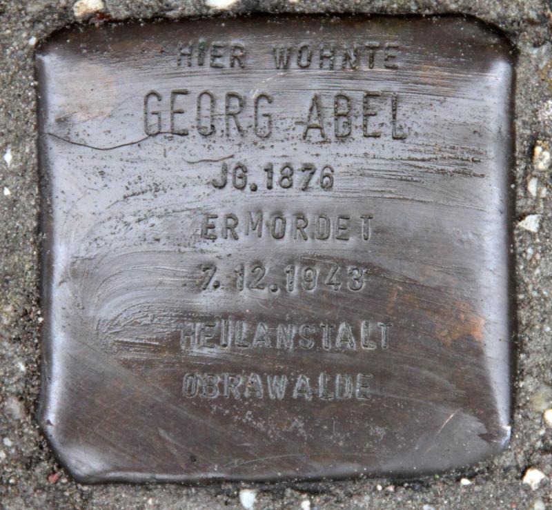 Stolperstein für Georg Abel.