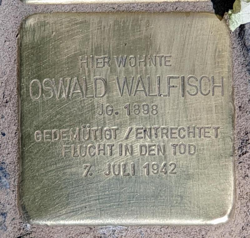 Stolperstein für Oswald Wallfisch © OTFW