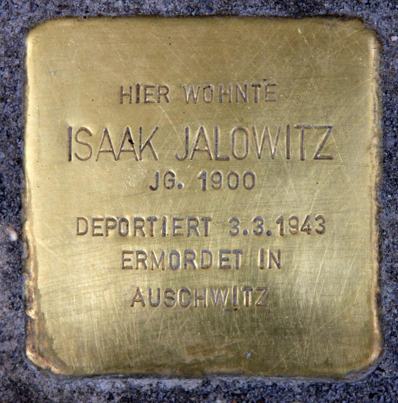 Stolperstein für Isaak Jalowitz © OTFW