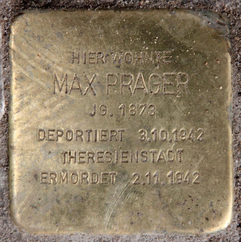 Stolperstein für Max Prager.