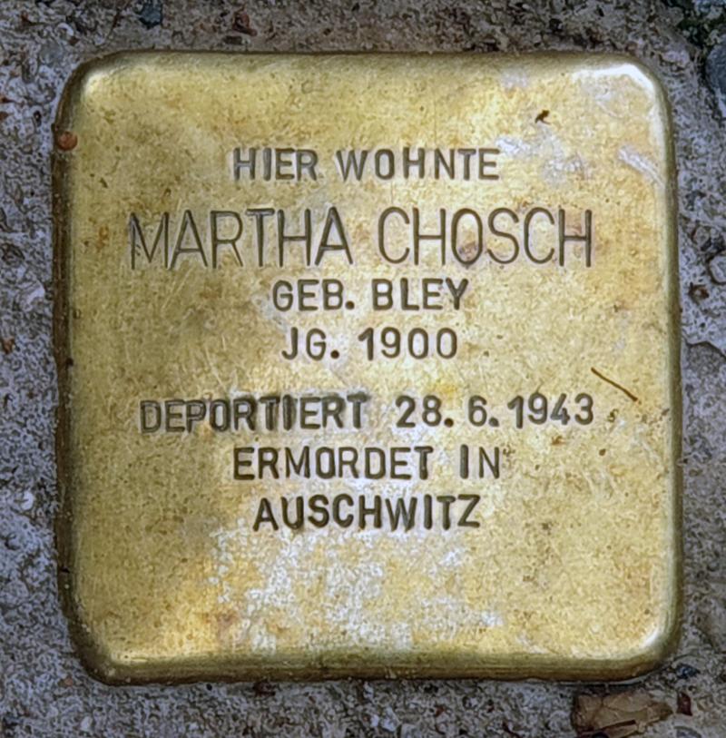 Stolperstein für Martha Chosch © OTFW